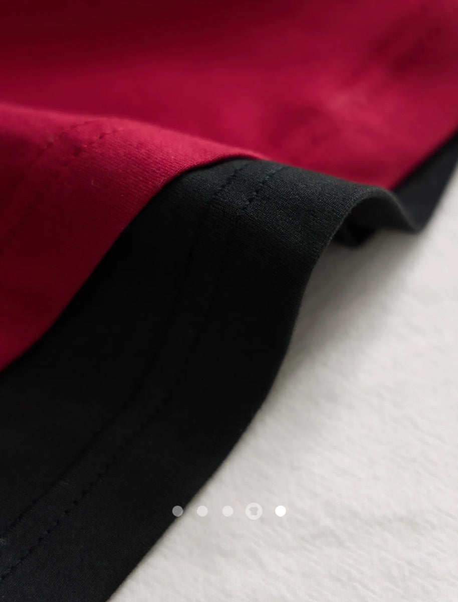 Fake 2pc Pullover T-Shirt // Red
