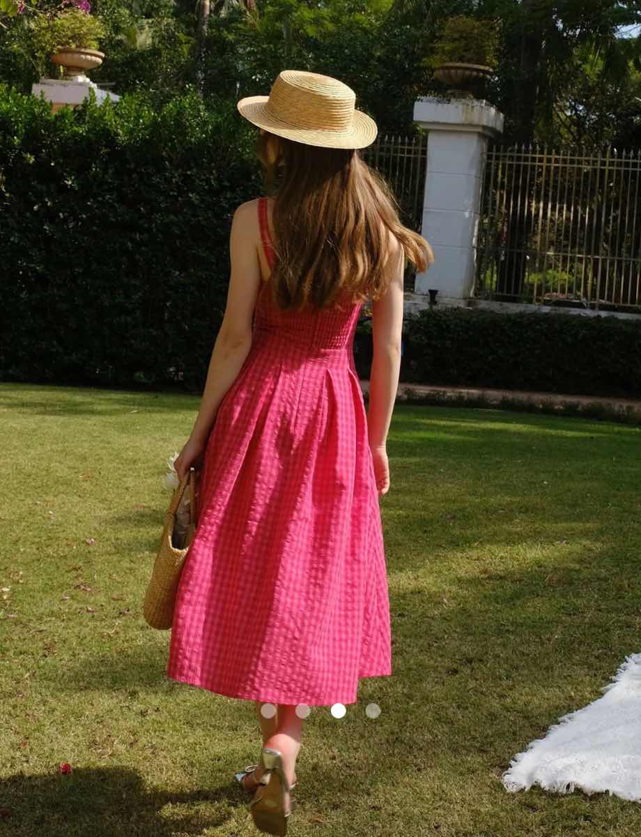 Tie Up Slip Dress // Pink