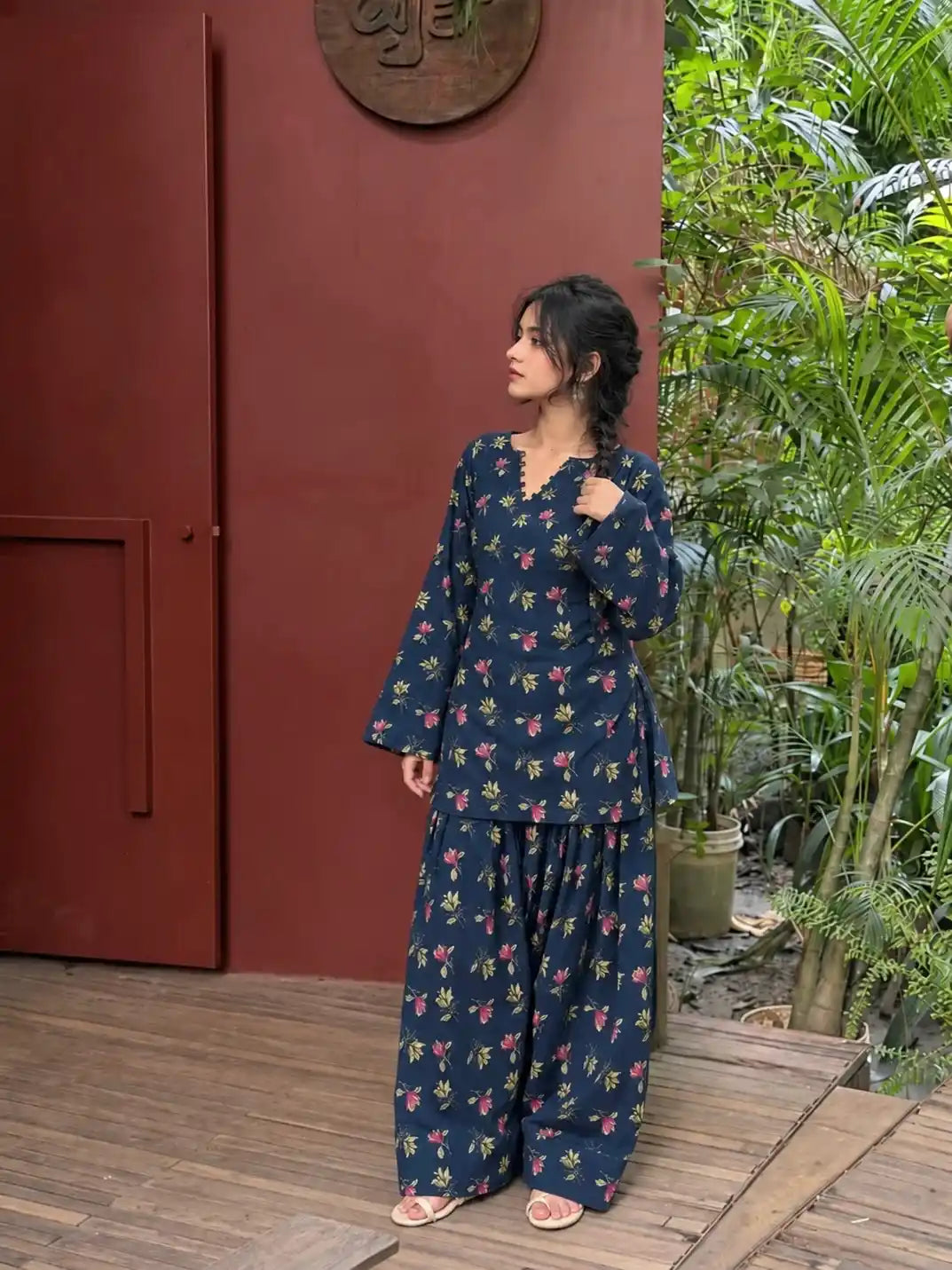 Midnight Gul // 2pc Farshi Set (100% Cotton)