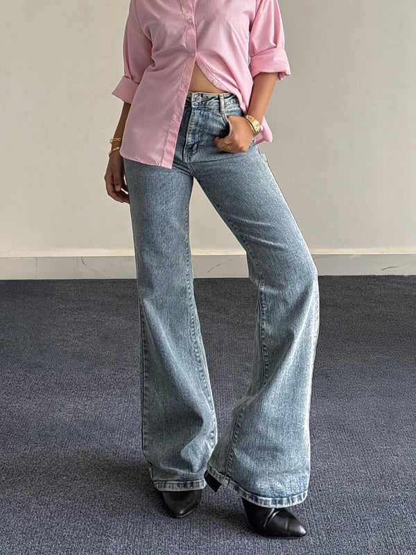 Premium Tinted Bootcut Jeans // Retro Blue