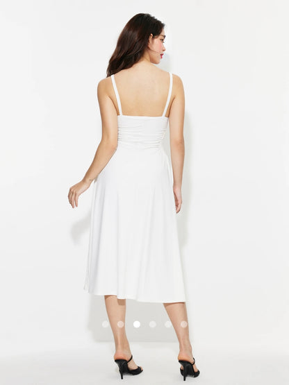 Gathered Dress // White