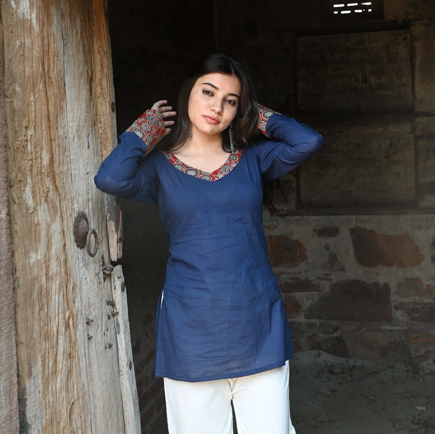 TARA Short Kurti // Blue