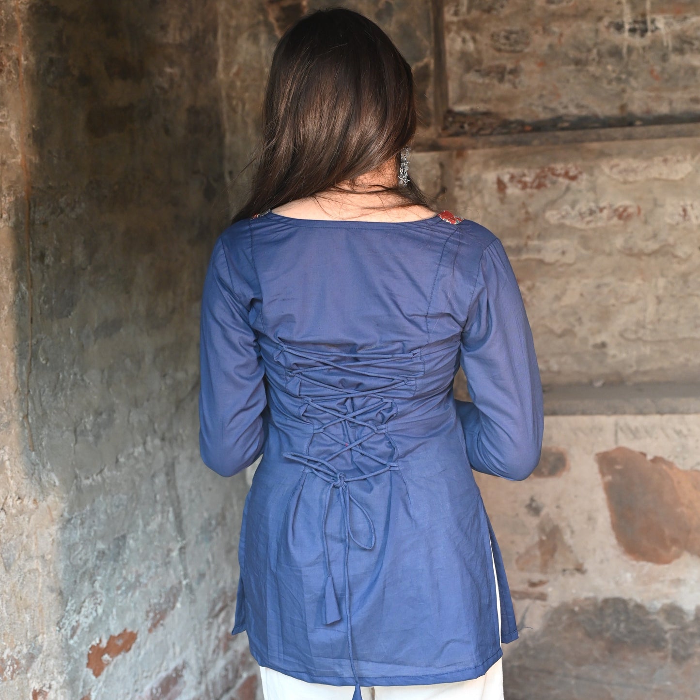 TARA Short Kurti // Blue