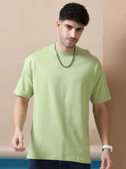 PASTEL GREEN Oversized Tshirt // 100% Cotton - 240 GSM