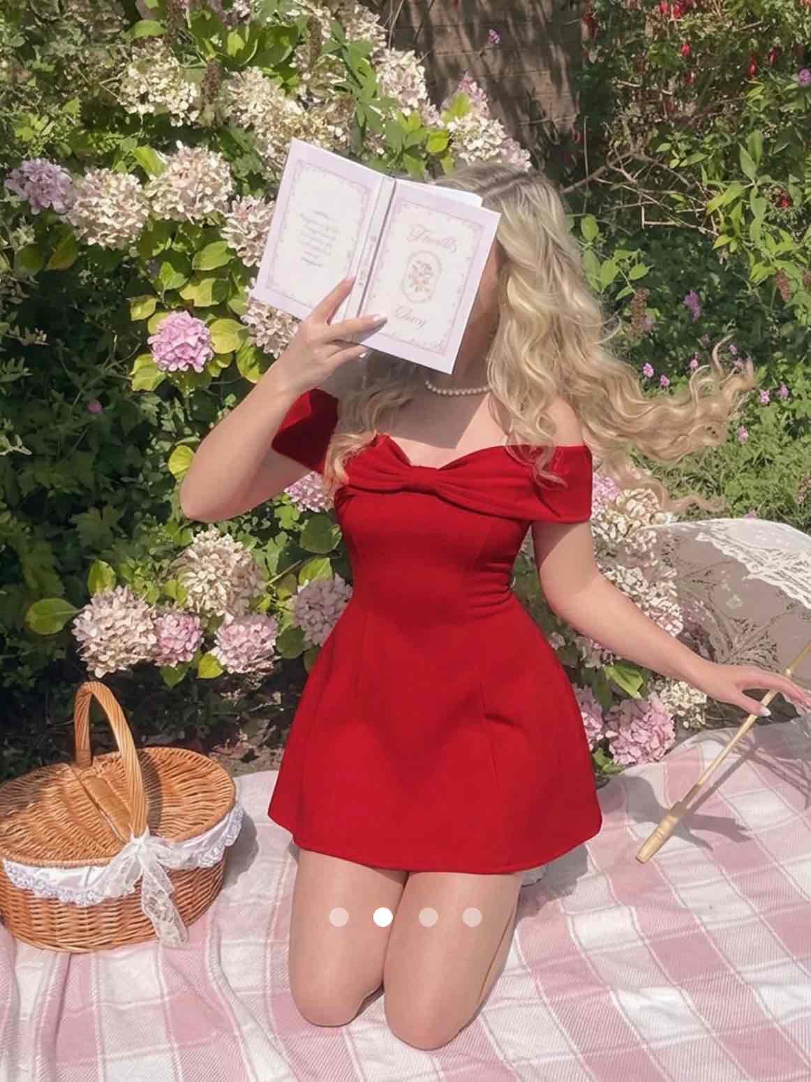 Backless Tube Dress // Red