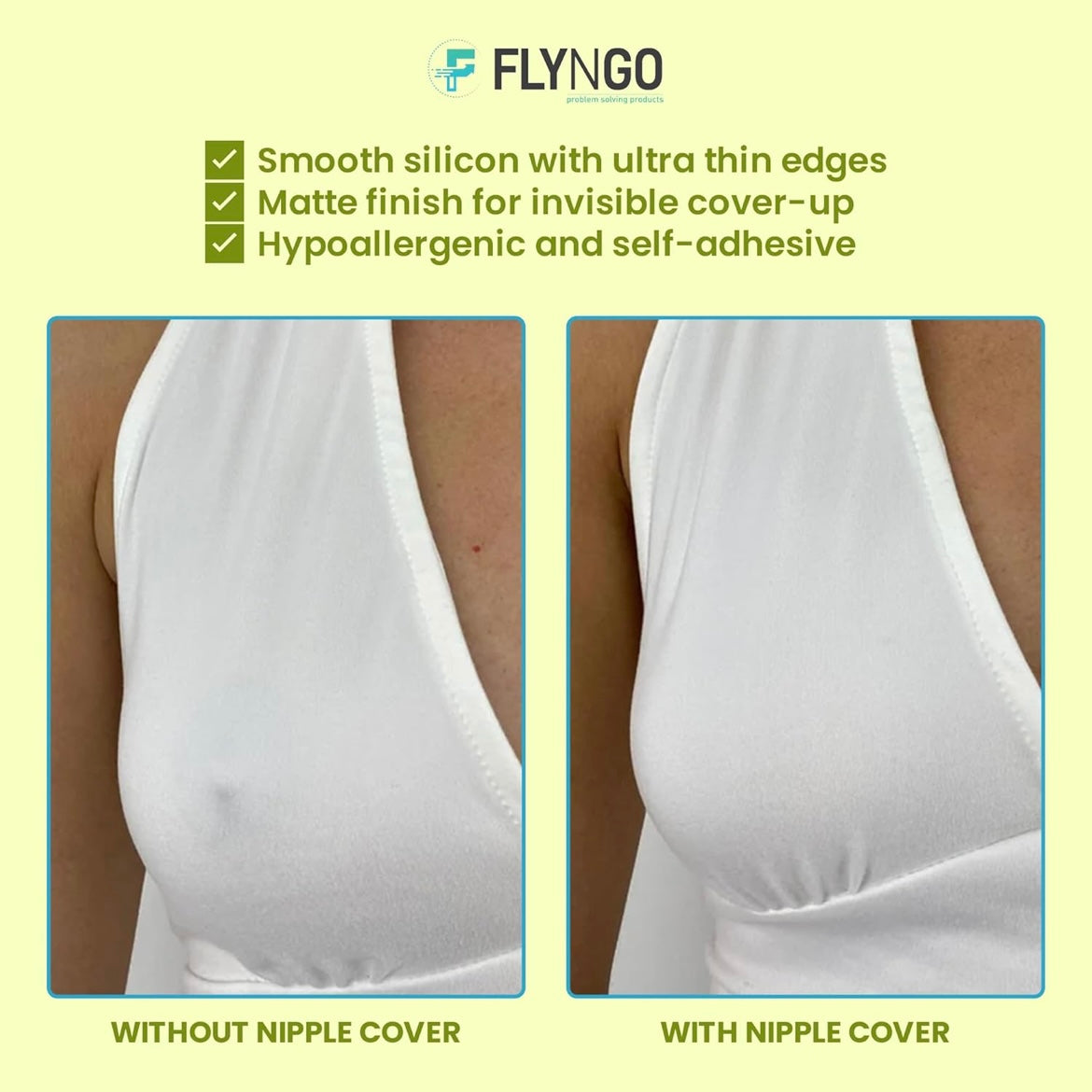 FLYNGO Reusable Nipple Covers (2 Pair) // Nude