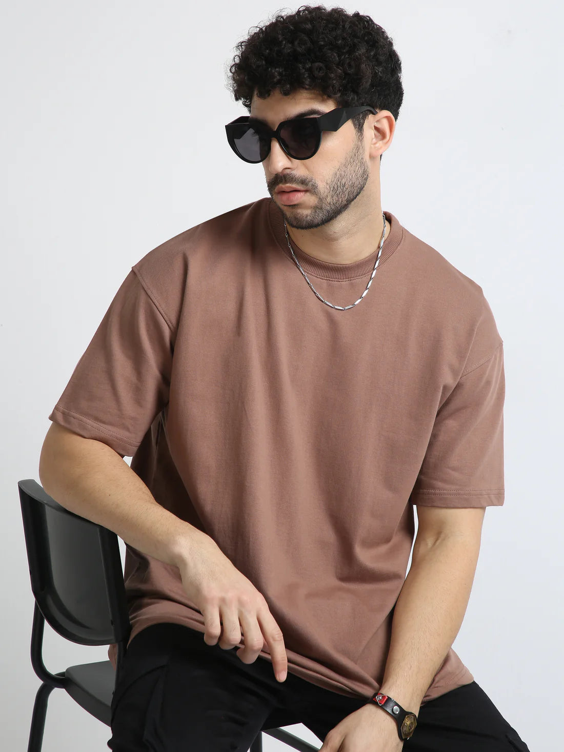 BROWN Oversized Tshirt // 100% Cotton - 240 GSM