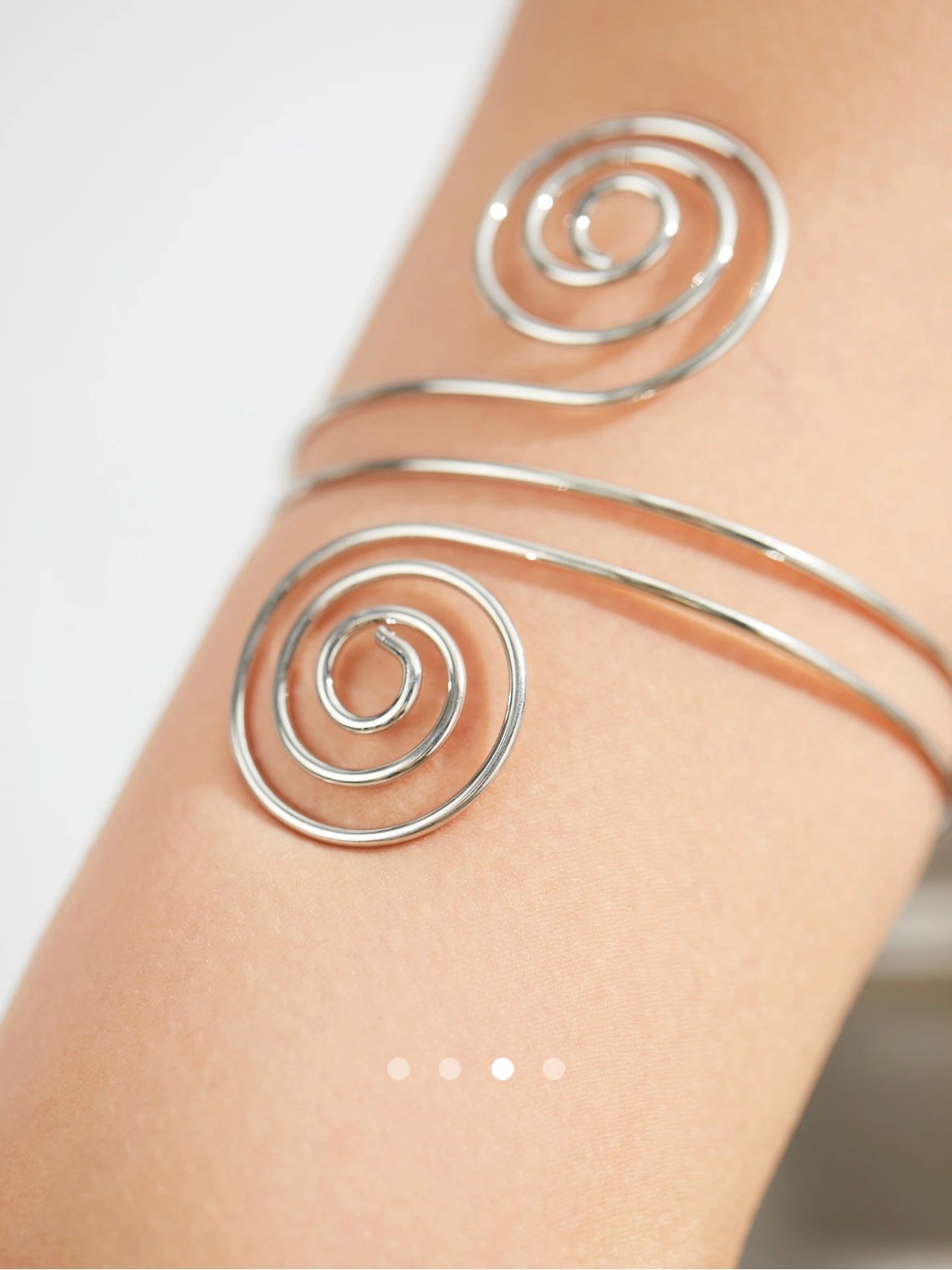 Geometric Arm Cuff // Silver