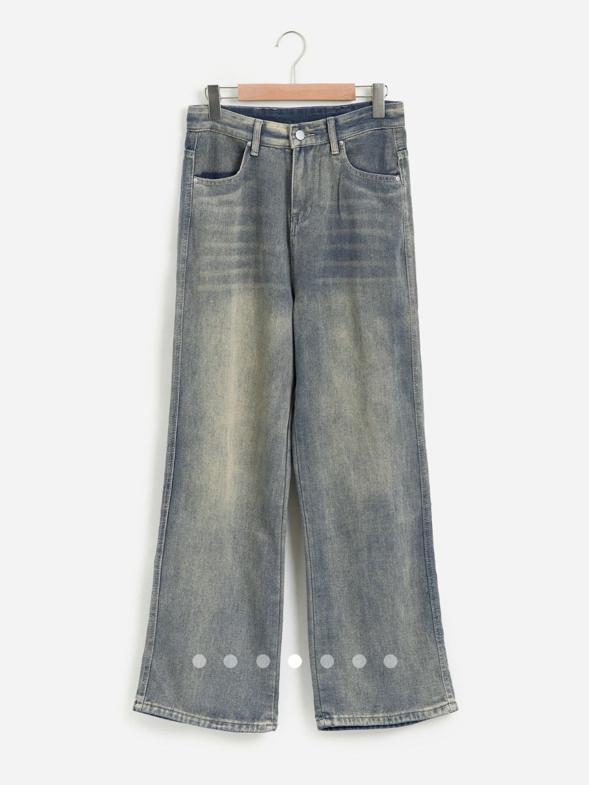 High Waist Straight Leg Jeans // Green