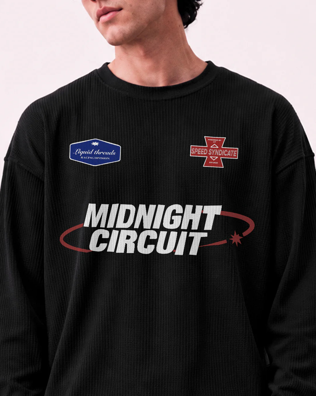 Midnight Waffle T-Shirt // Black