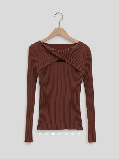Knotted Knit Top // Brown