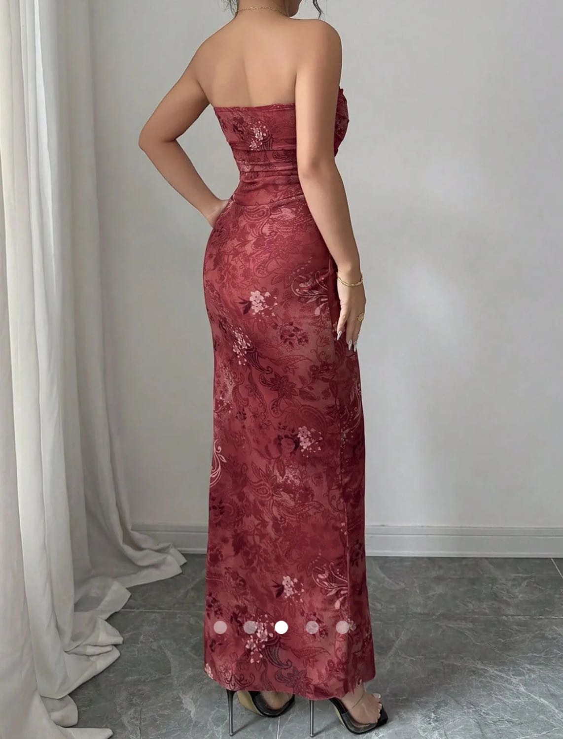 Sheer Tube Dress // Burgundy