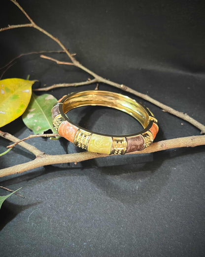 Chunky Bangle (Anti Tarnish) 026 // Brown