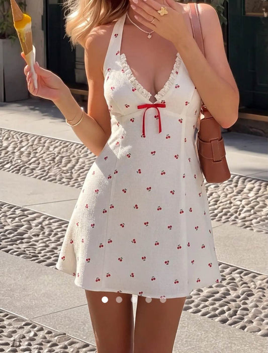Bow A-Line Dress // Off White