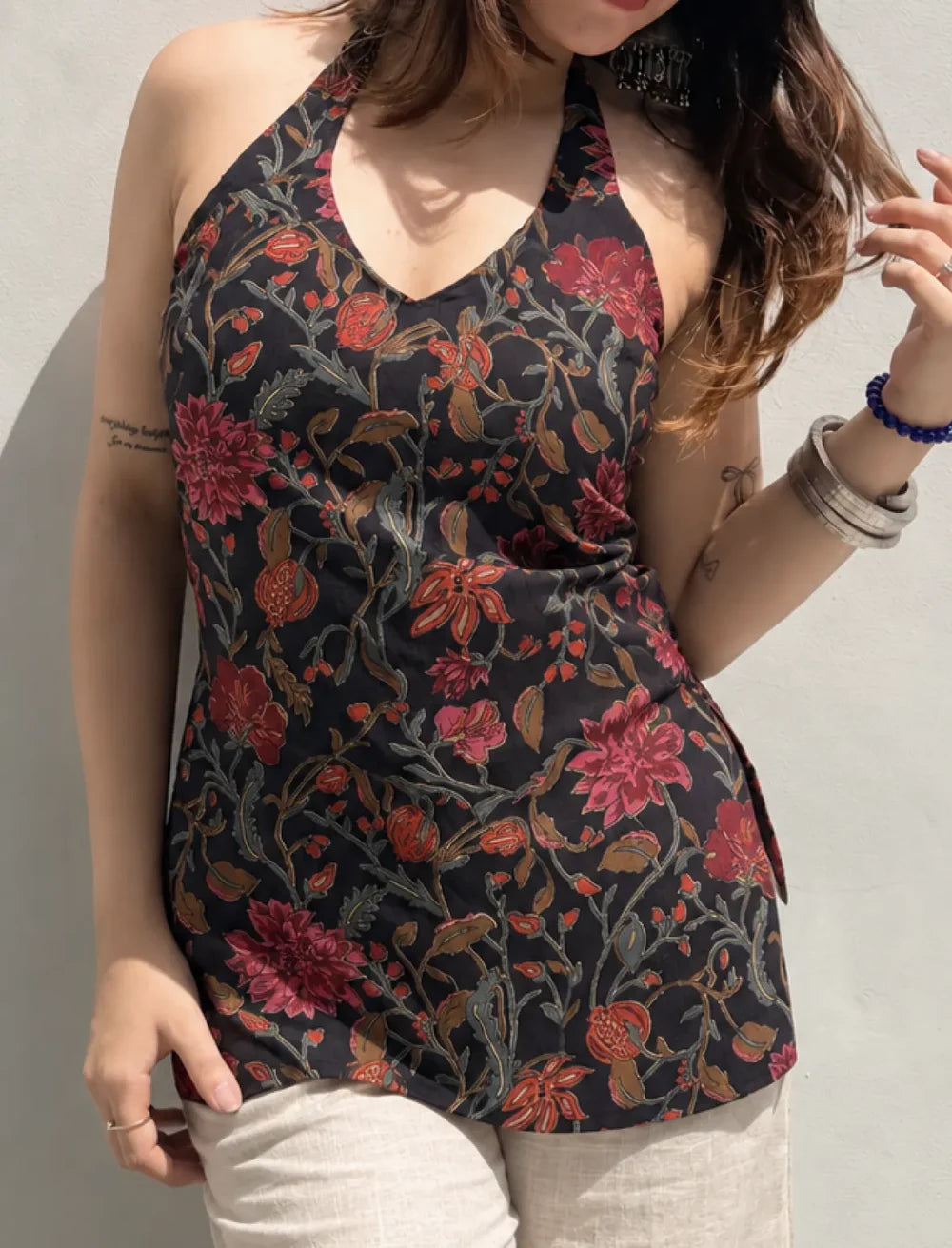 Sia // Halter Neck Kurti (100% Cotton)
