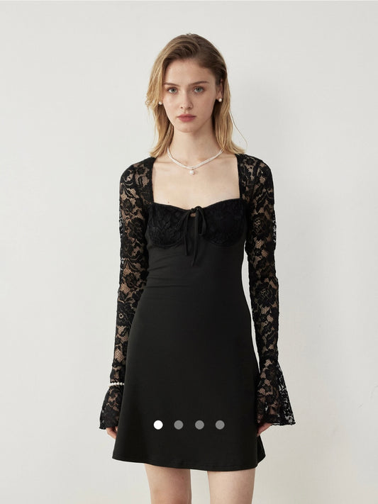 Bow Bodycon Dress // Black