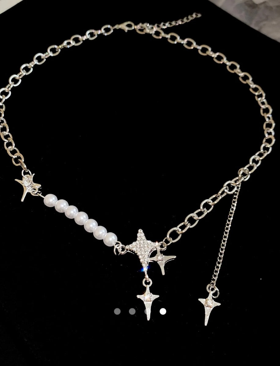 Pearl Necklace 022 // Silver