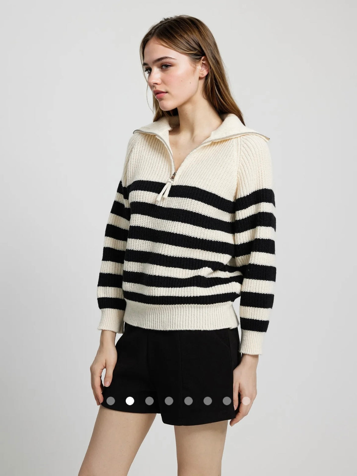 Zipper Knit Pullover // Apricot