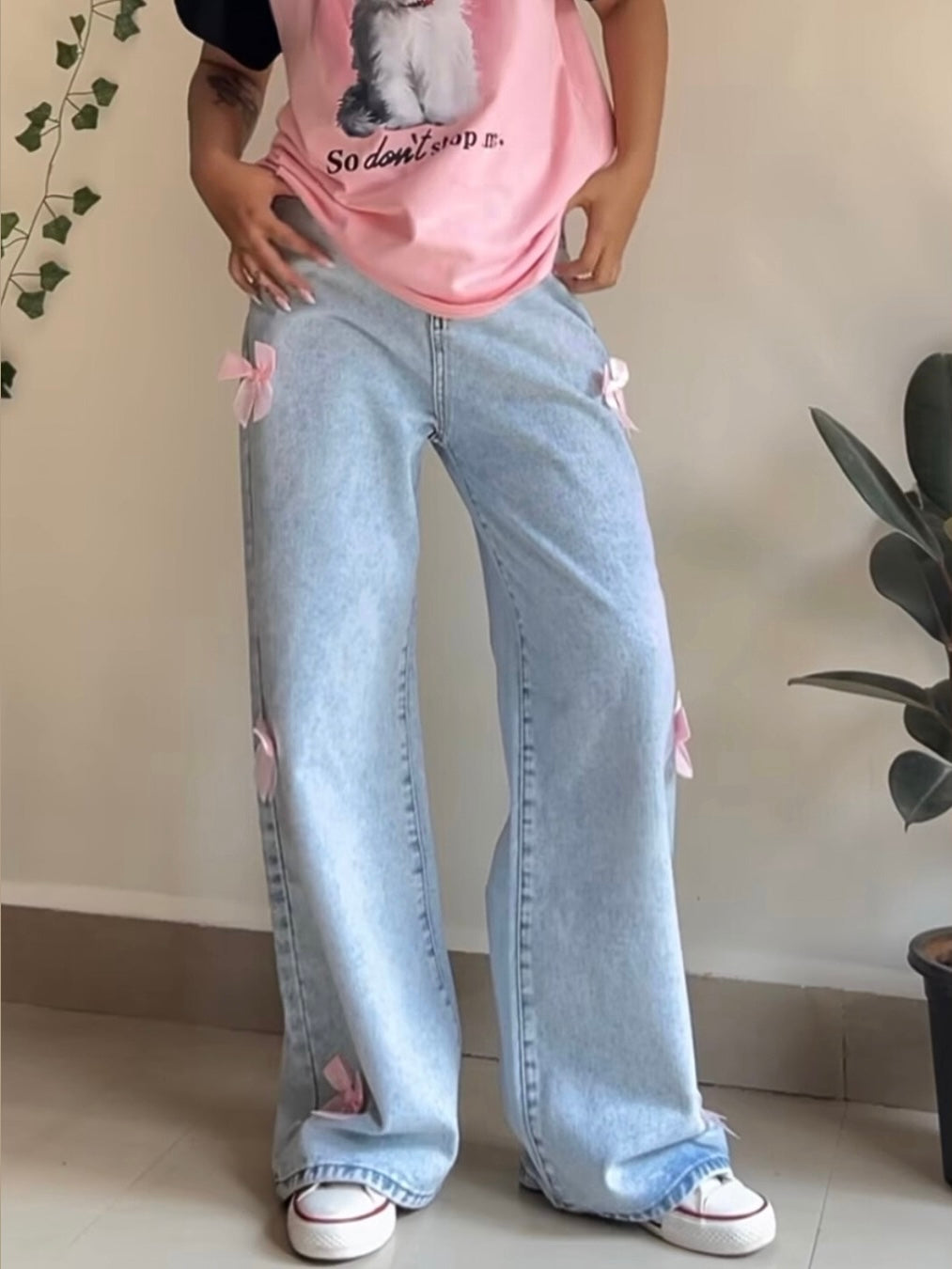 Bow Jeans 001 // Light Blue