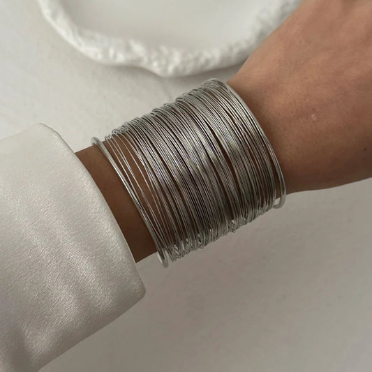 Chunky Cuff Bracelet // Silver