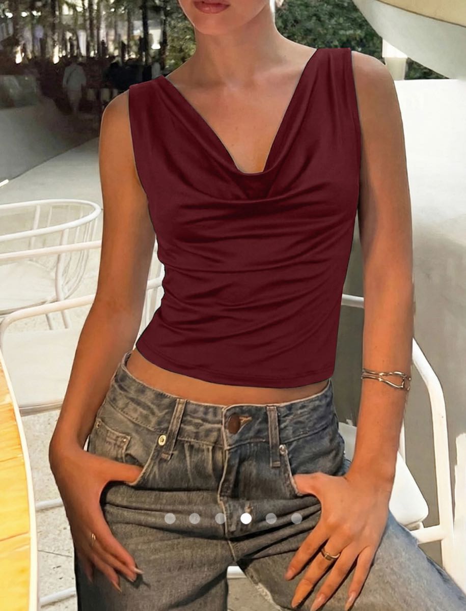 Backless Tank Top // Burgundy