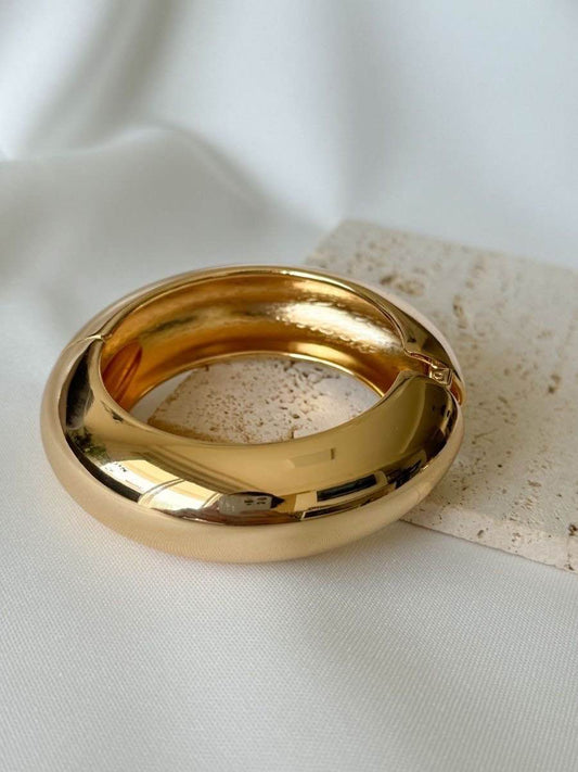Chunky Bangle (Anti Tarnish) 002 // Gold