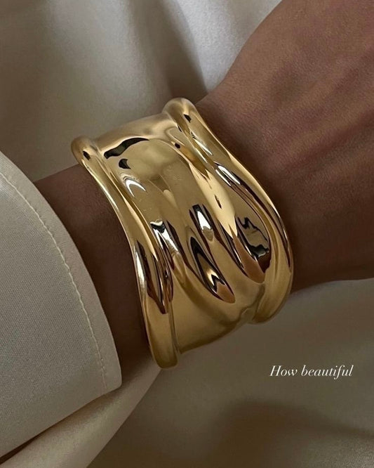Chunky Bangle (Anti Tarnish) 003 // Gold