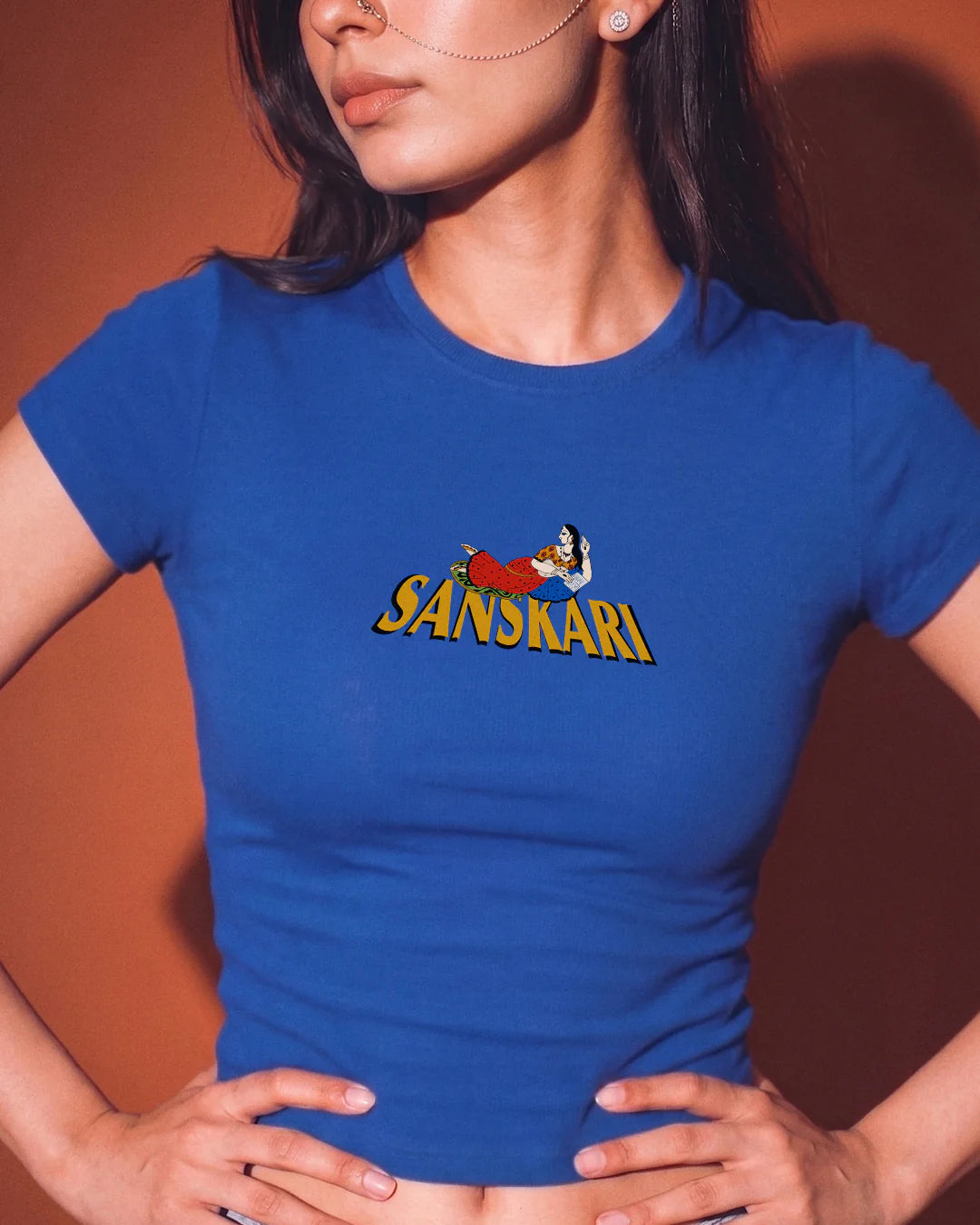 Sanskari Baby Tee // Blue
