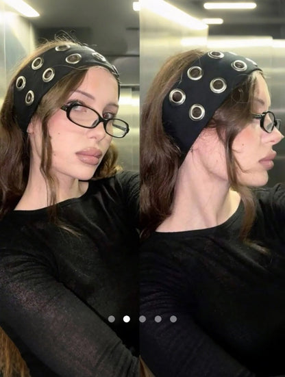 Circular Ring Head Band // Black
