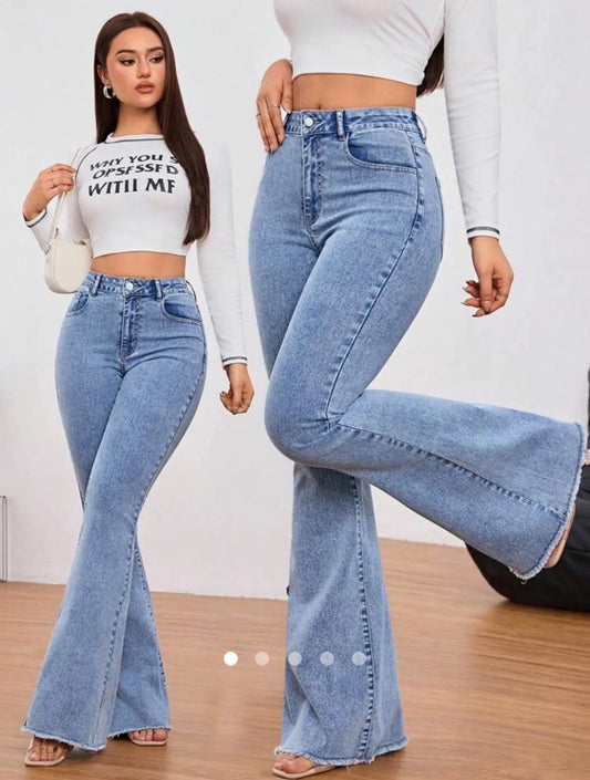High Waist Flare Jeans 001 // Blue