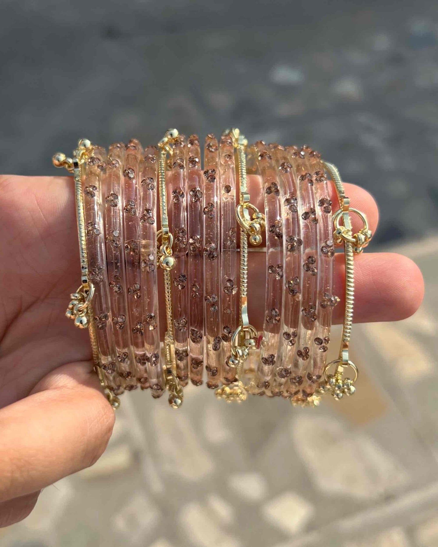 12 Bangles + 4 Ghungroo Set // Ivory