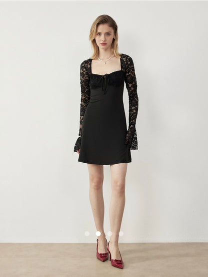Bow Bodycon Dress // Black