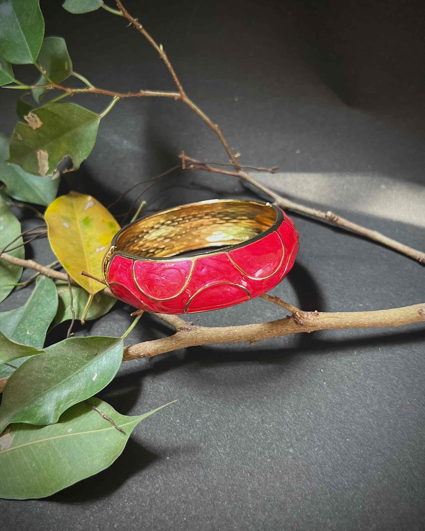 Chunky Bangle (Anti Tarnish) 019 // Pink