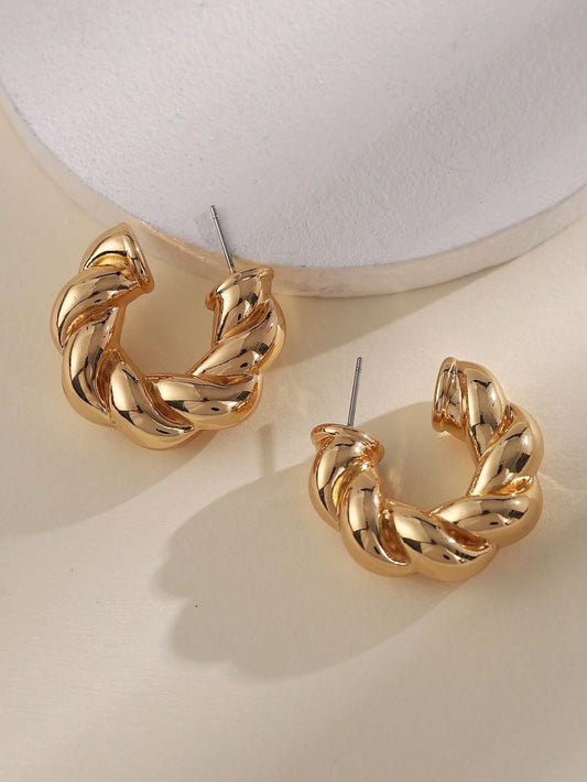 Twisted Earrings // Gold