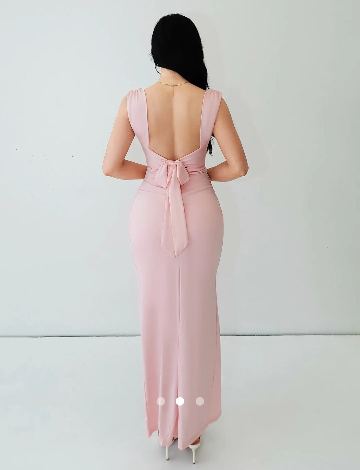 Slit Bodycon Dress // Pink