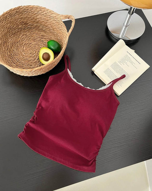 Padded Lace Top 001 // Red