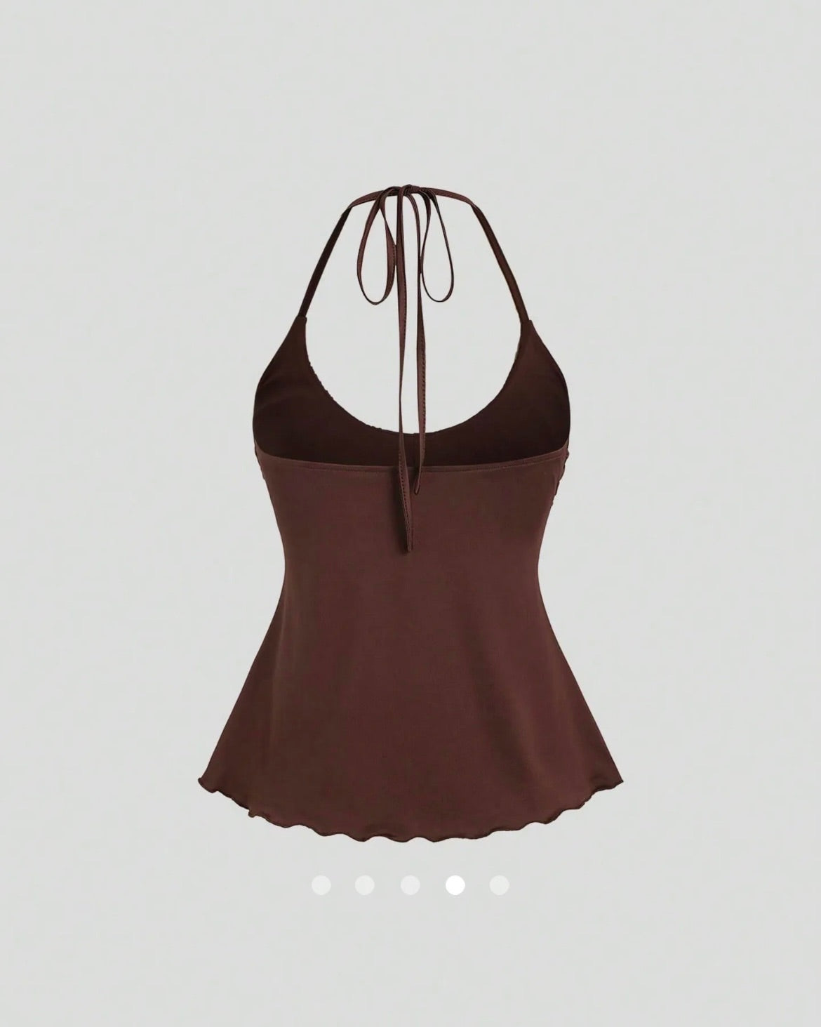 Gathered Halter Top // Brown