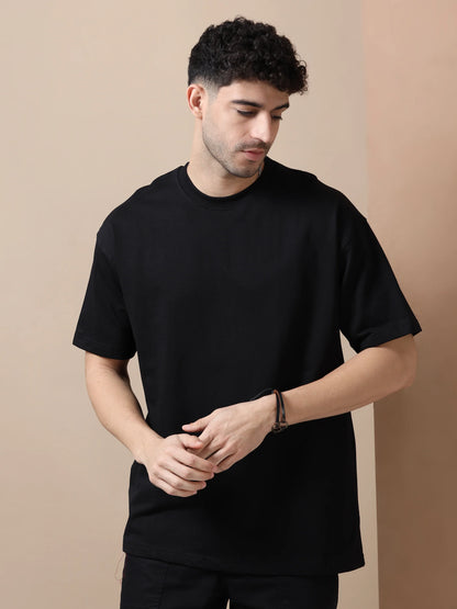 BLACK Oversized Tshirt // 100% Cotton - 240 GSM