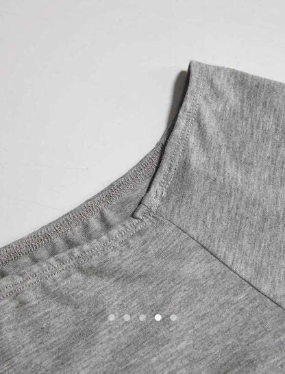 Y2K One Shoulder Tee // Grey-Blue