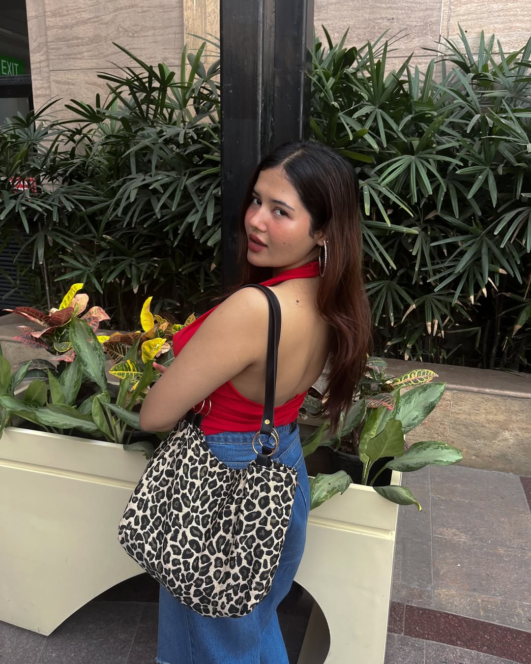 Open Back Halter Top // Red