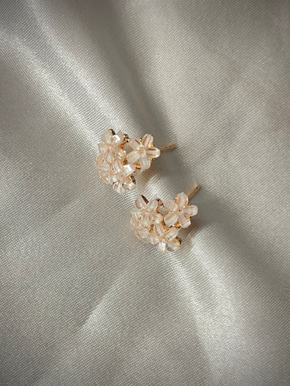 Flower Earrings // Light Pink