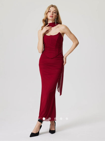 House of CB Dupe Co-ord Set // Burgundy
