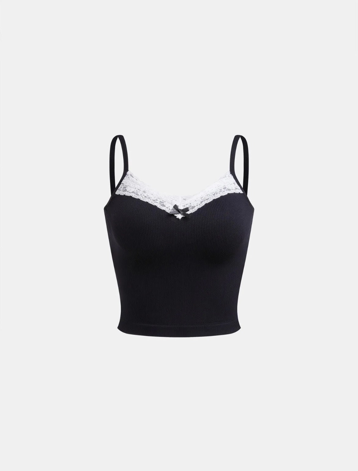 Padded Lace Top // Black