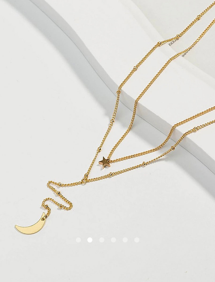 Moon Necklace 021 // Gold