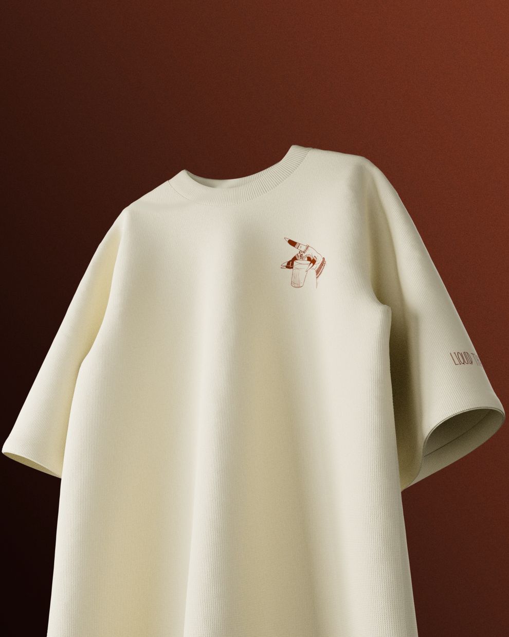 Spill The Tea Oversized T-Shirt // Beige