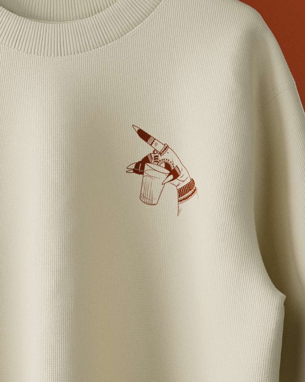 Spill The Tea Oversized T-Shirt // Beige