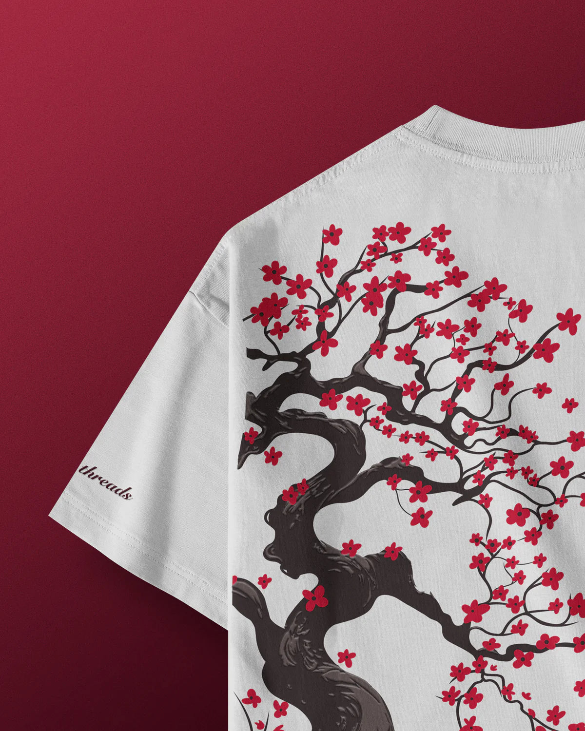 Red Paradise Oversized T-Shirt // White