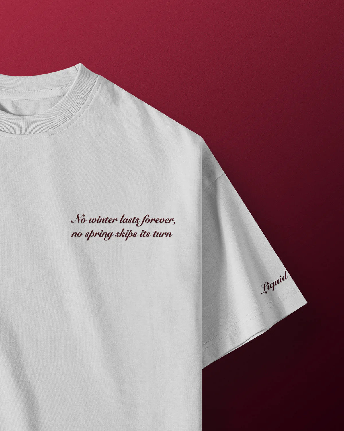 Red Paradise Oversized T-Shirt // White