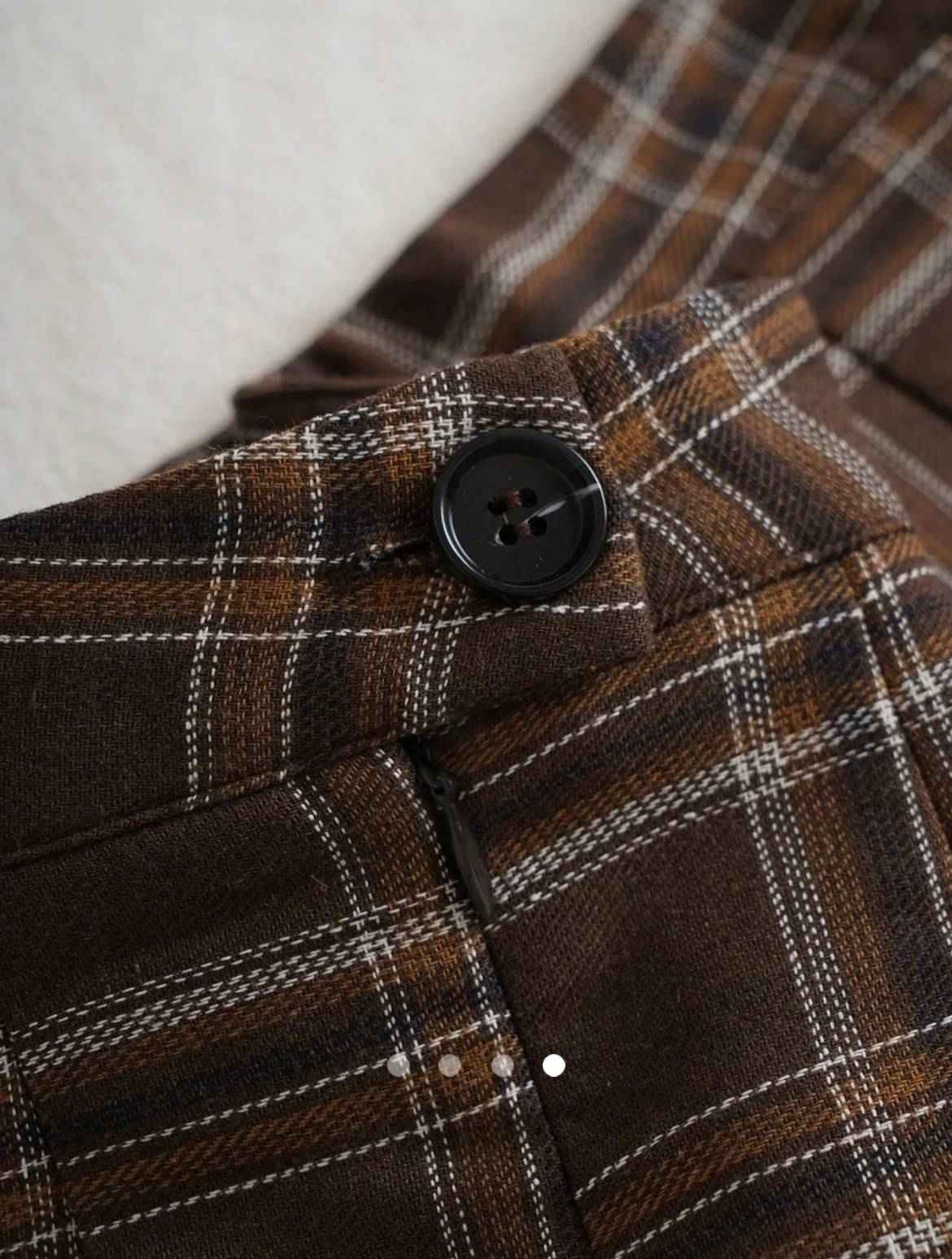Twill Woven Pleated Skirt // Brown