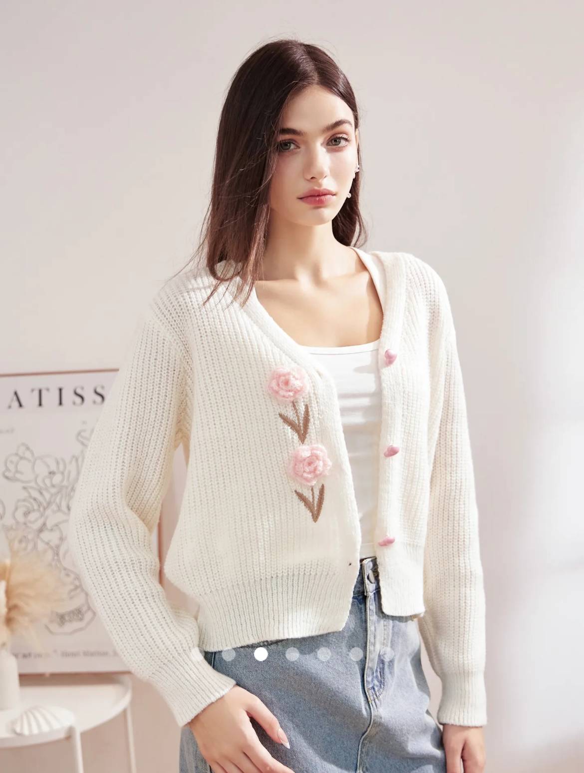 Button Knit Cardigan // White